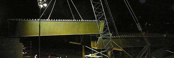 UBC Okanagan Flyover Girder Erection