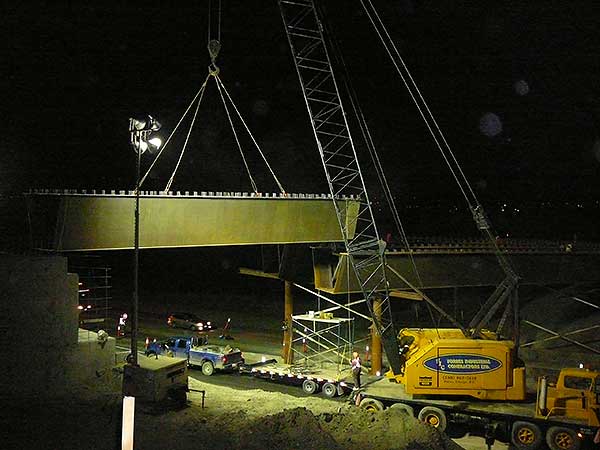 UBC Okanagan Flyover Girder Erection